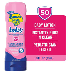 Banana Boat Baby Sunscreen Lotion, SPF 50+, 6oz, Twin Pack