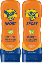 Banana Boat Sport Sunscreen Lotion, SPF 60, 8oz (Pack of 2)