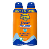 Banana Boat Sport Cool Zone SPF 30 Sunscreen Spray Twin Pack | Spray Sunscreen SPF 30, Sunblock, Oxybenzone Free, 6oz each