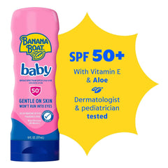 Banana Boat Baby Sunscreen Lotion SPF 50, Infant Sunscreen, 6 fl oz