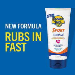 Banana Boat Sport Mineral Sunscreen SPF 50 Lotion, 5Fl Oz | Zinc Oxide Sunscreen Lotion, SPF 50 Sunblock, 5Fl Oz