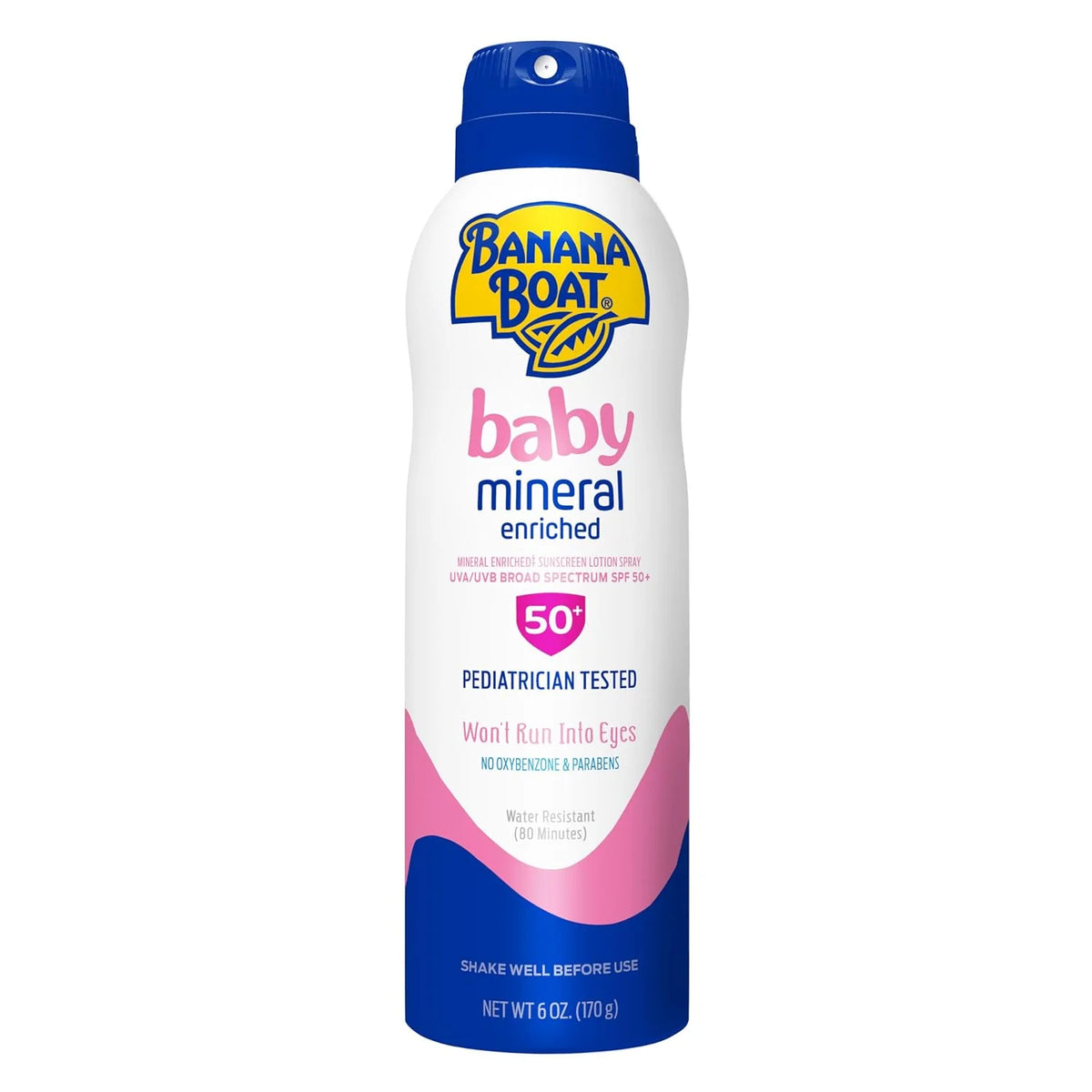 Banana Boat Baby Mineral Enriched Spray Sunscreen SPF 50, 6oz | Banana Boat Baby Sunscreen Spray SPF 50, Sunblock for Babies, Oxybenzone Free, 6oz