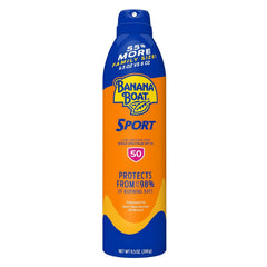 Banana Boat Sport Ultra SPF 50 Sunscreen Spray, 9.5oz, Banana Boat Sunscreen Spray SPF 50, Oxybenzone Free Sunscreen, Spray On Sunscreen, Water Resistant Sunscreen, Family Size Sunscreen, 9.5oz