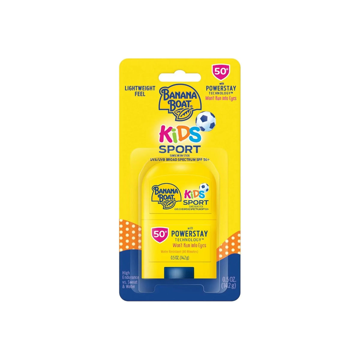 Banana Boat Sport Kids Sunscreen Stick SPF 50, 0.5oz | Travel Size Sunscreen for Kids, Childrens Sunblock SPF 50, Oxybenzone Free, 0.5oz