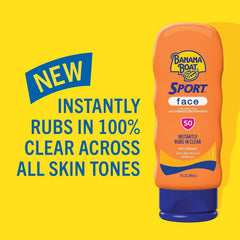 Banana Boat Sport Sunscreen for Face, SPF 50, 3Fl Oz, Banana Boat Sunscreen SPF 50, Travel Size, Sunblock, Mini Sunscreen for Dry Skin Face, 3Fl Oz
