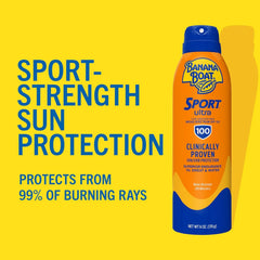 Banana Boat Sport Ultra SPF 100 Sunscreen Spray, 6oz, Sport Sunscreen Spray SPF 100, Banana Boat Sunscreen SPF 100 Spray, High SPF Sunscreen, Water Resistant Sunscreen, 6oz
